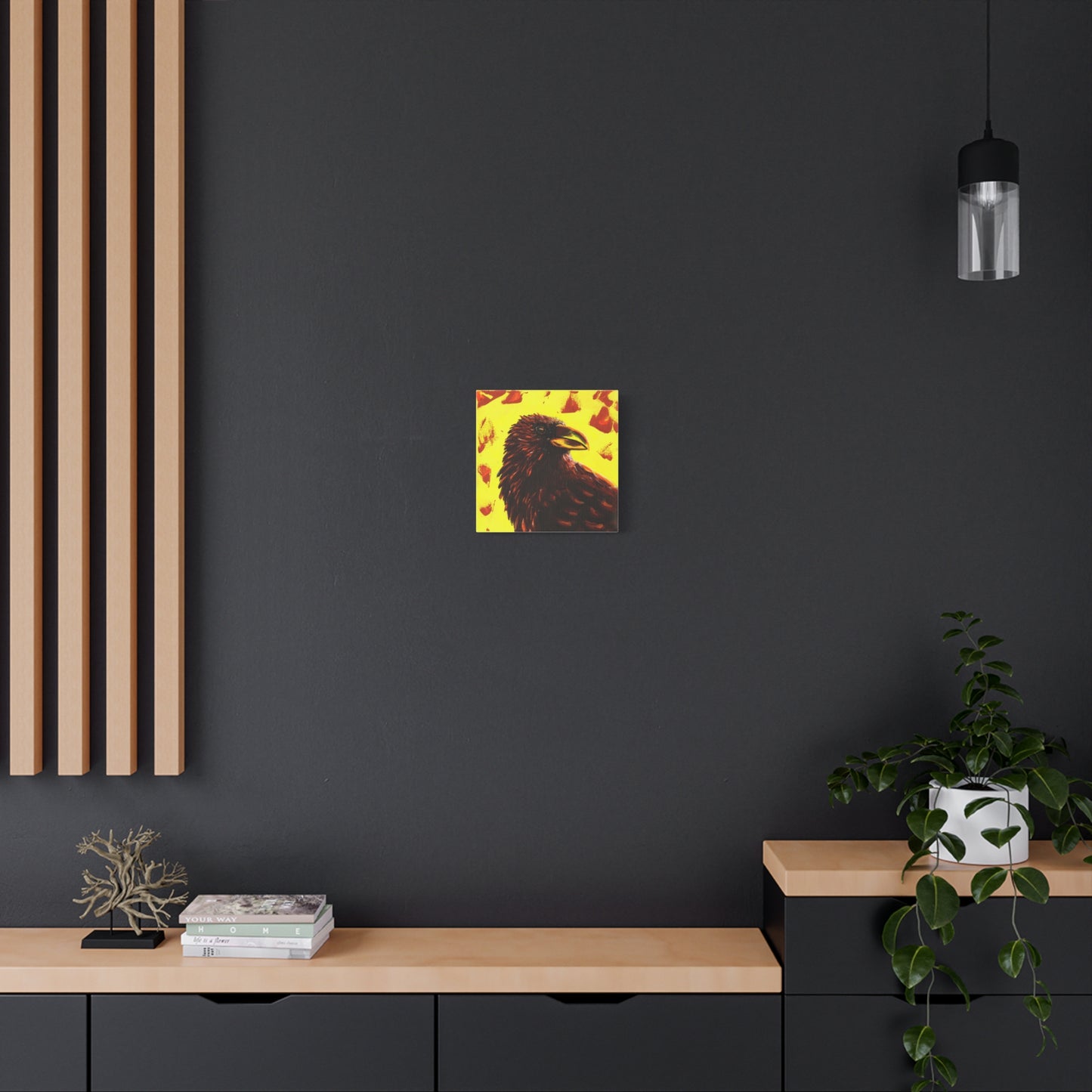 Murder 5 – Crow Painting on Wrap-around Canvas by Andy Carlson