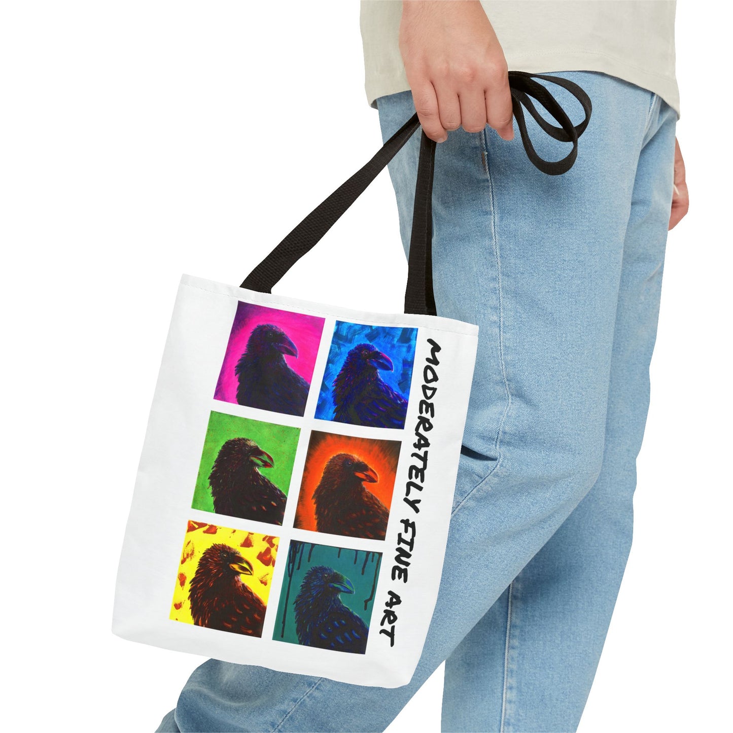 Neon Crows Tote Bag - Andy Carlson Original Bold Colorful Design