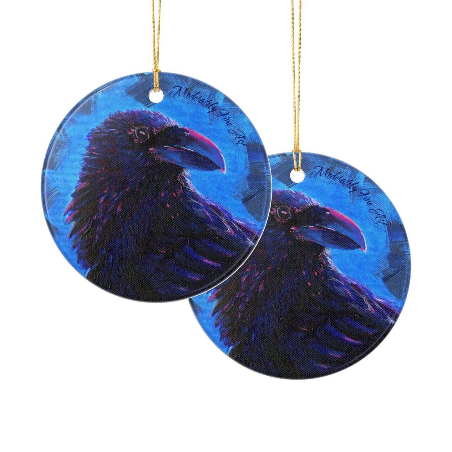 Ceramic Ornament - Blue Crow - Andy Carlson Murder Series