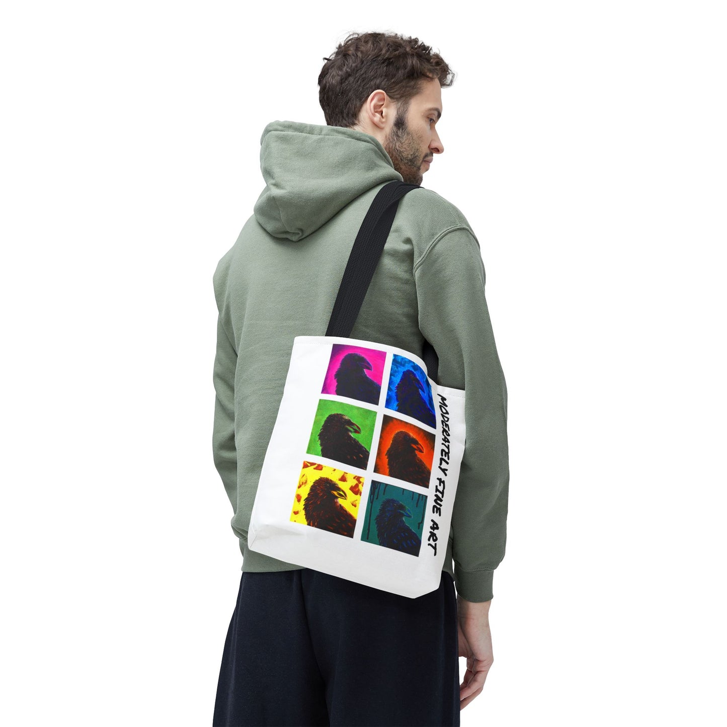 Neon Crows Tote Bag - Andy Carlson Original Bold Colorful Design