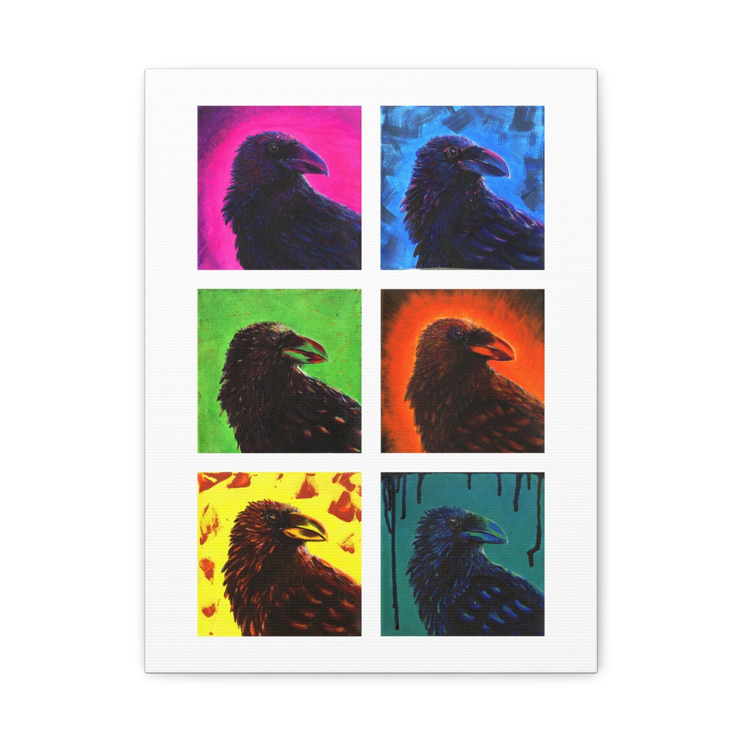 Murder of Crows, Fine Art, Unique Hand Crafted Canvas Print
