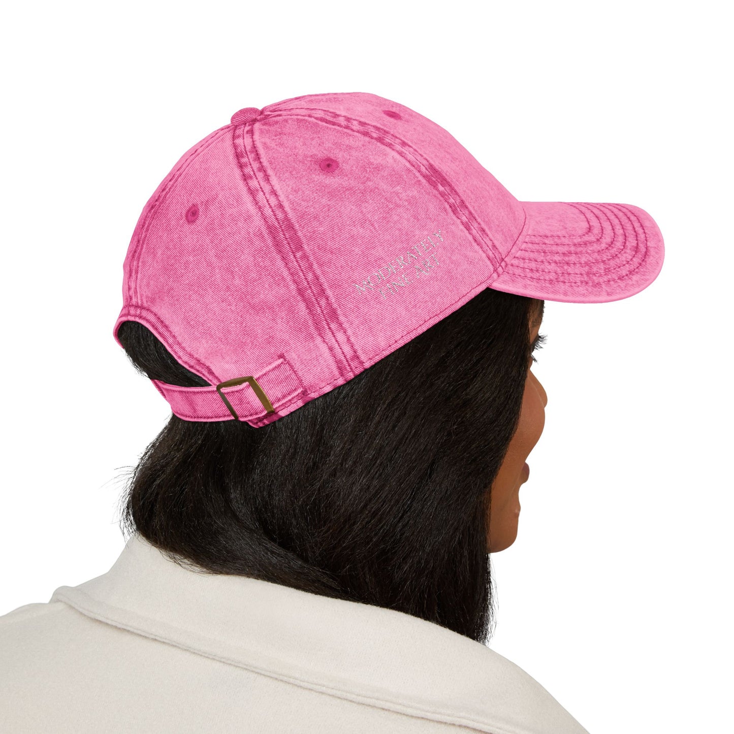 Embroidered Vintage Cap with Rose Design by Andy Carlson
