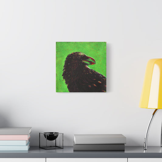 Murder 3 – Crow Painting on Wrap-around Canvas by Andy Carlson