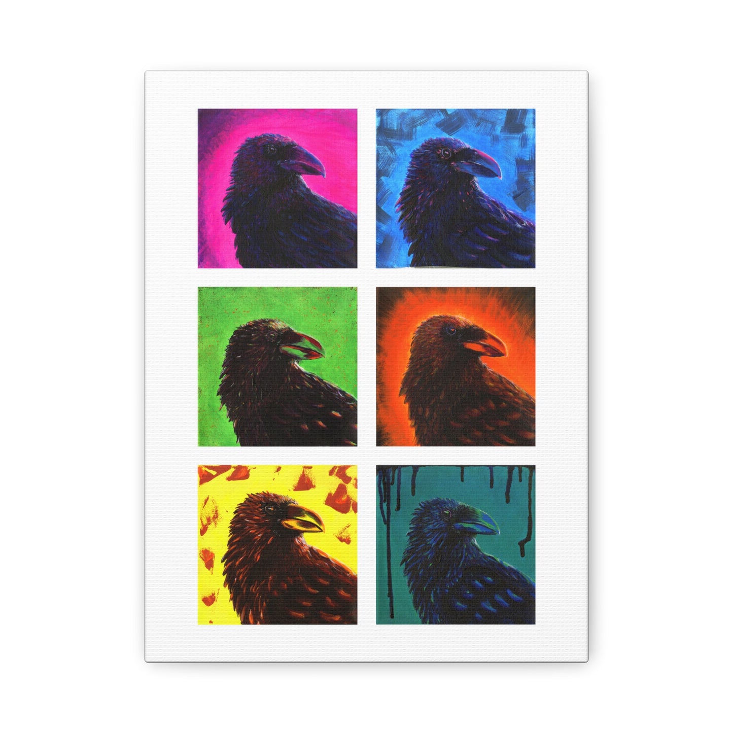 Murder of Crows, Fine Art, Unique Hand Crafted Canvas Print