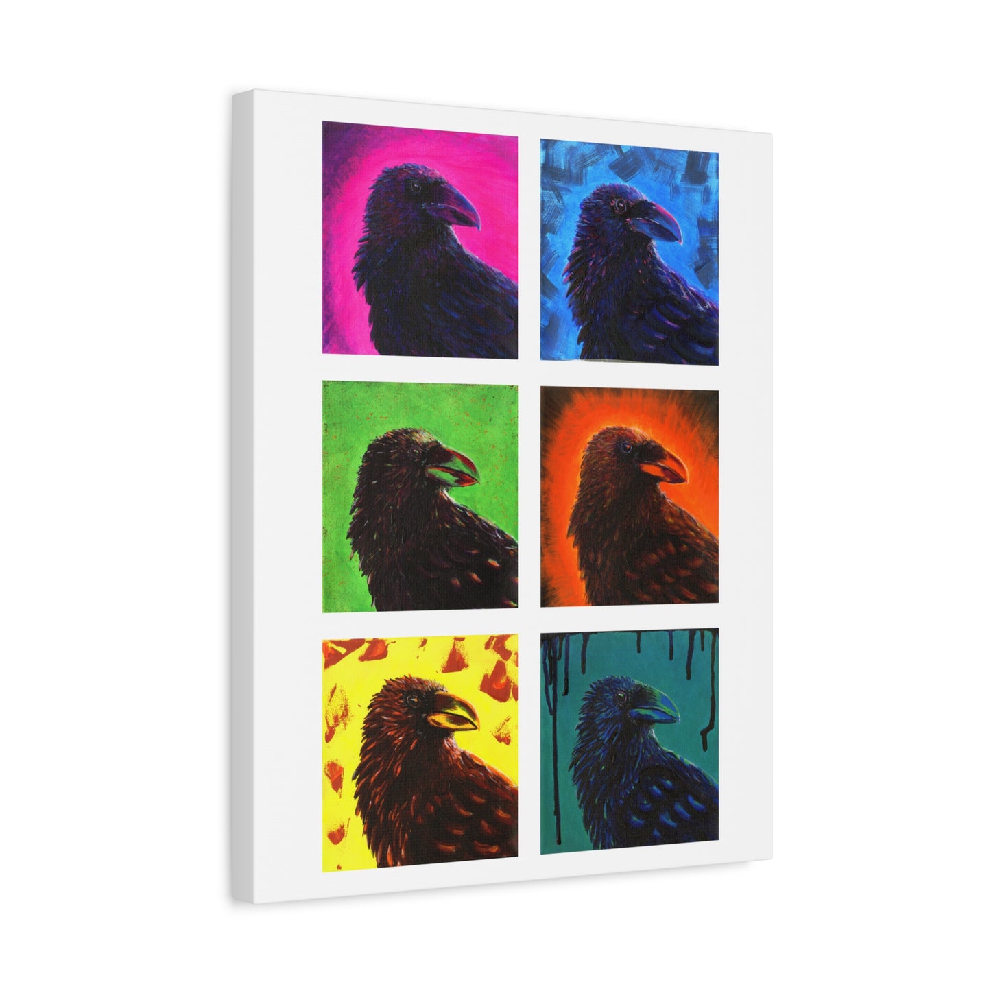 Murder of Crows, Fine Art, Unique Hand Crafted Canvas Print