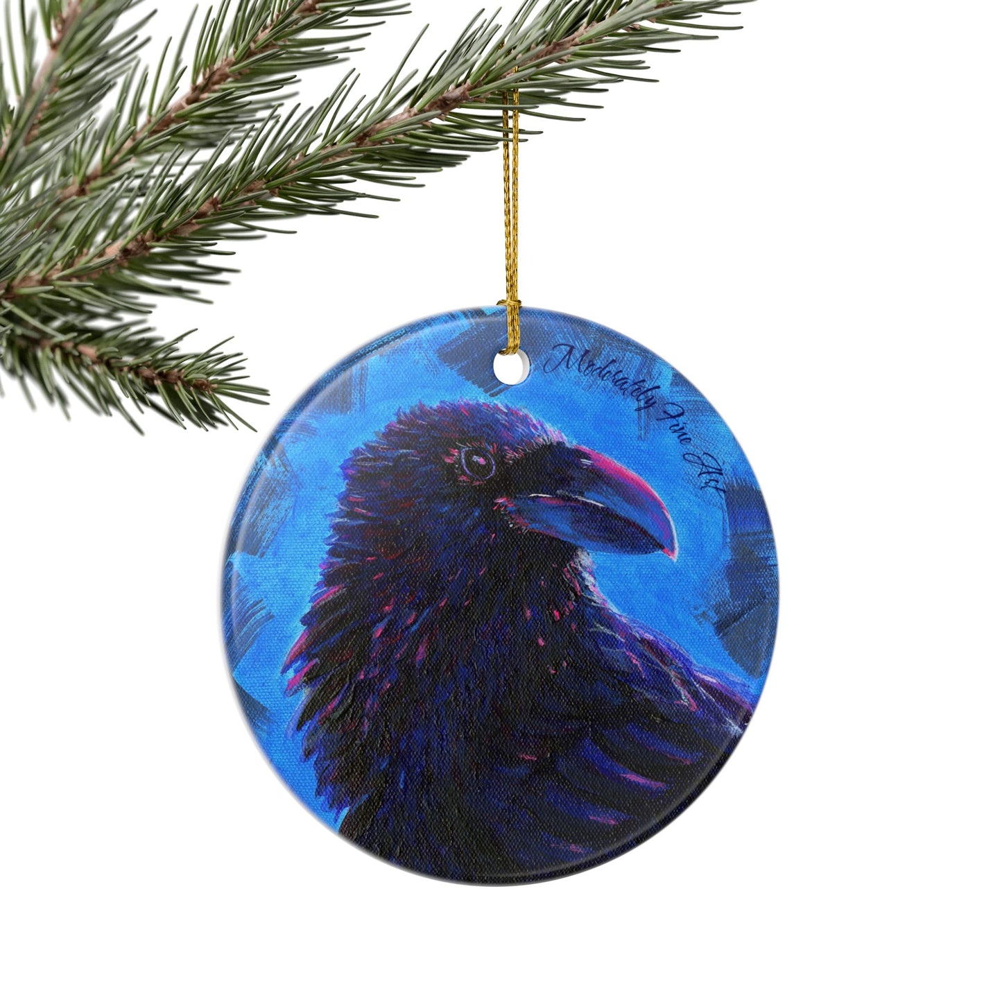Ceramic Ornament - Blue Crow - Andy Carlson Murder Series