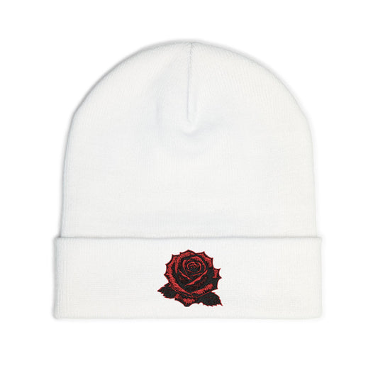 Beanie- Red Rose Design