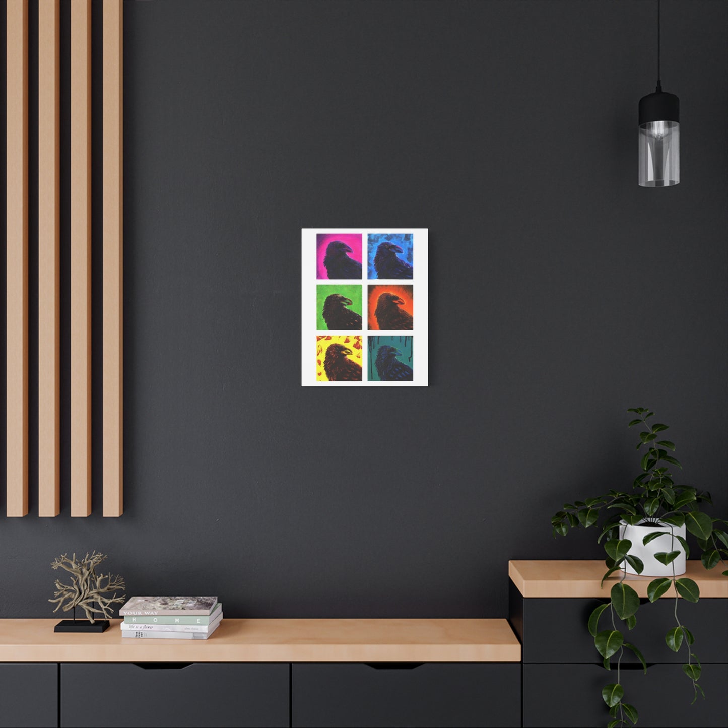 Murder of Crows, Fine Art, Unique Hand Crafted Canvas Print