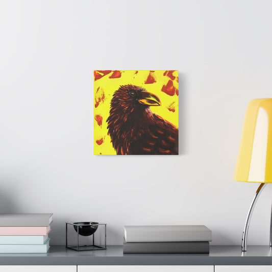 Murder 5 – Original Crow Painting on 8x8 Canvas by Andy Carlson