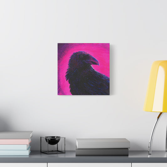 Murder 1 – Original Crow Painting on 8x8 Canvas by Andy Carlson