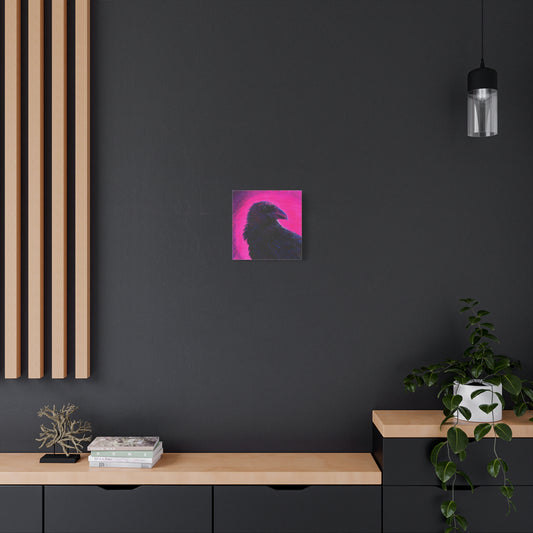 Murder 1 – Original Crow Painting on 8x8 Canvas by Andy Carlson