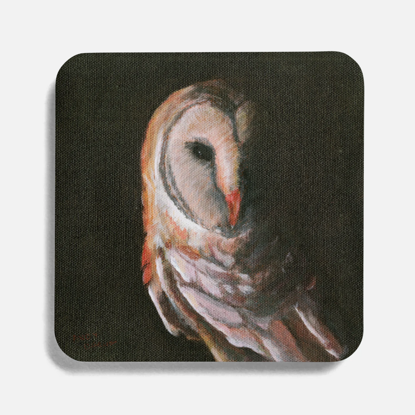 Hilda & Oliver Owl Art Coaster Set – Moderately Fine Art by Andy Carlson