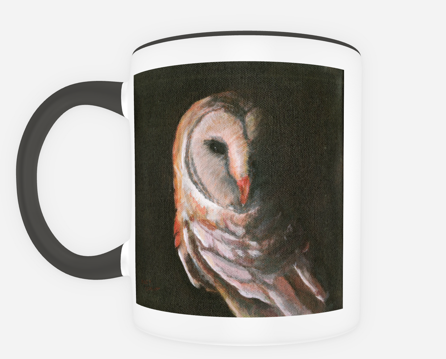 Hilda & Oliver Owl Art Ceramic Mug – Moderately Fine Art by Andy Carlson