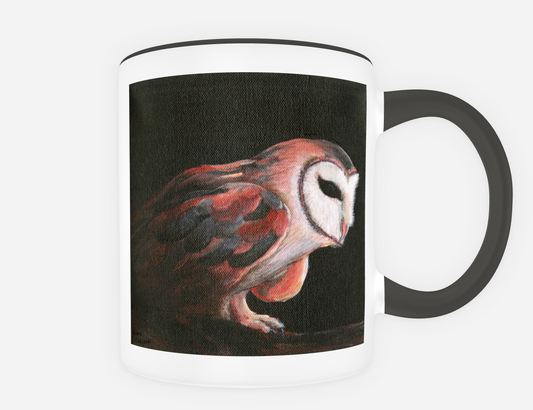 Hilda & Oliver Owl Art Ceramic Mug – Moderately Fine Art by Andy Carlson