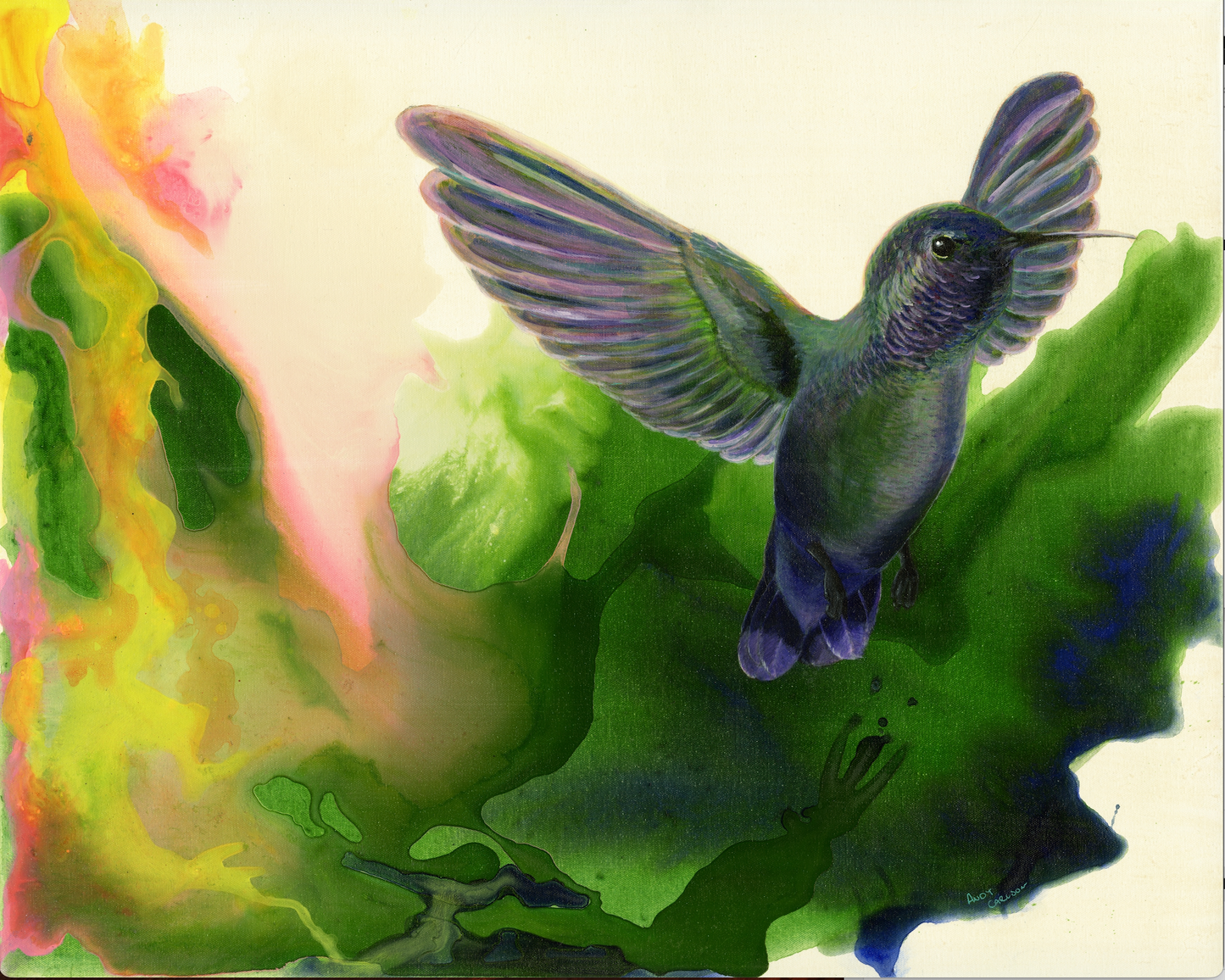 Flutter – 24x30 Original Acrylic Painting on Canvas by Andy Carlson