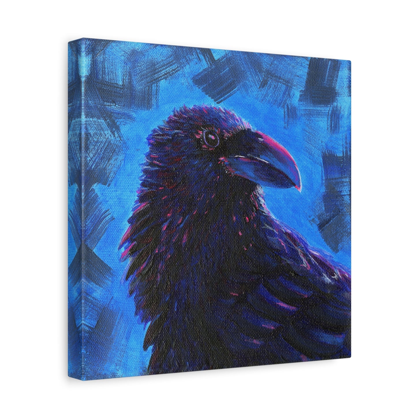 Murder 2 – Original Crow Painting on 8x8 Canvas by Andy Carlson