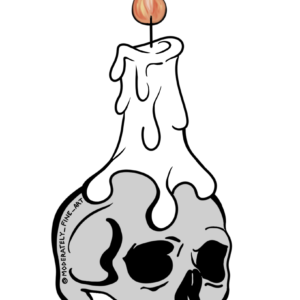 Skull Candle Sticker