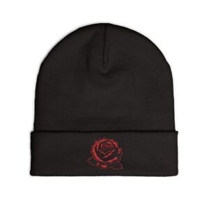 Beanie- Red Rose Design