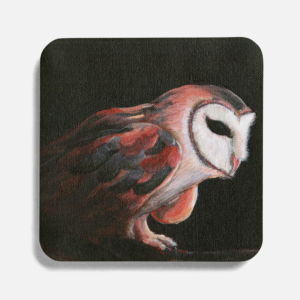 Hilda & Oliver Owl Art Coaster Set – Moderately Fine Art by Andy Carlson