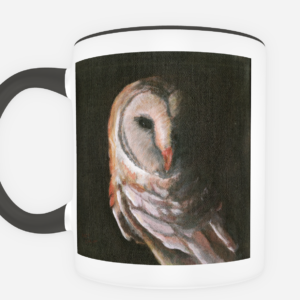 Hilda & Oliver Owl Art Ceramic Mug – Moderately Fine Art by Andy Carlson