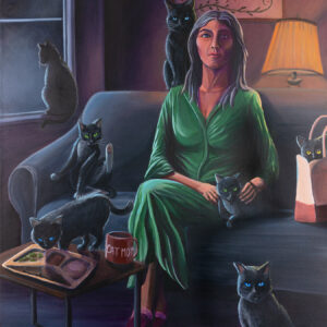 Home is Where My Cats Are- 18 x 24 Acrylic on Canvas