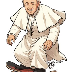 Skateboarding Pope Sticker