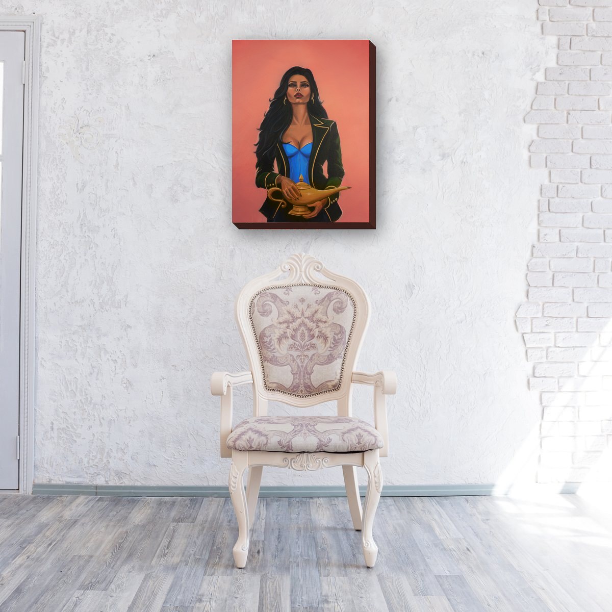 You Wish original painting by Andy Carlson hanging on a white wall